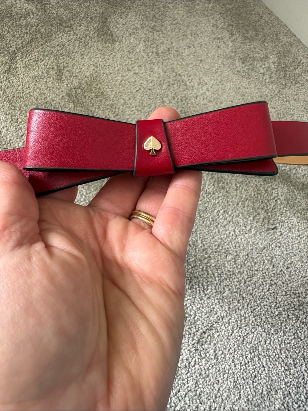 NWT Kate Spade red bow belt